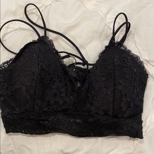 Black lace bra